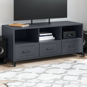 Tv-meubel 100,5x39x43,5 cm staal antraciet