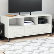 Tv-meubel 100,5x39x43,5 cm staal wit