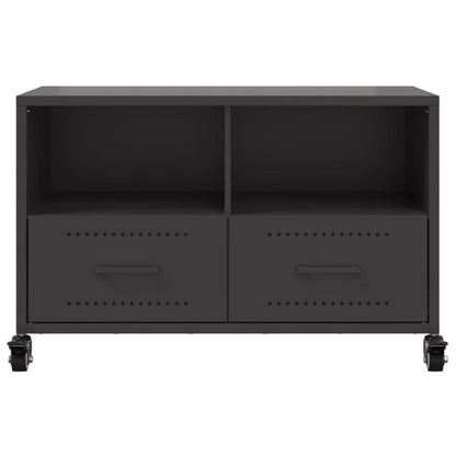 Tv-meubel 68x39x43,5 cm koudgewalst staal zwart