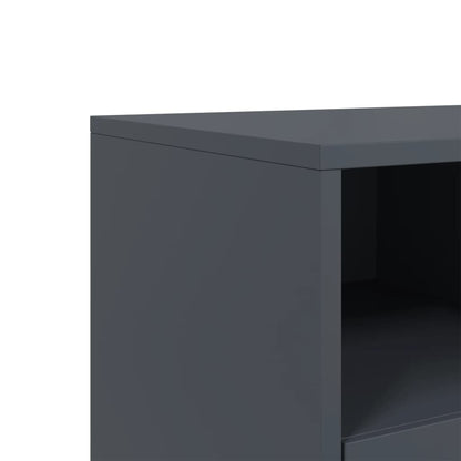 Tv-meubel 68x39x43,5 cm koudgewalst staal antracietkleurig