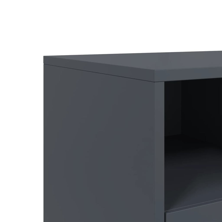 Tv-meubel 68x39x43,5 cm koudgewalst staal antracietkleurig