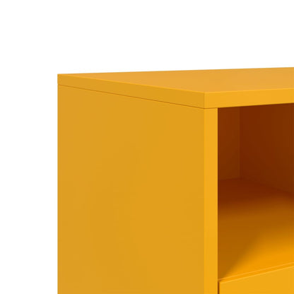 Tv-meubel 68x39x43,5 cm koudgewalst staal mosterdgeel