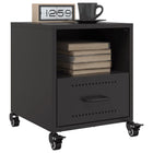 Bedside tables 2 pcs 36x39x43.5 cm steel black