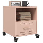 Nightstands 2 pcs 36x39x43.5 cm steel pink