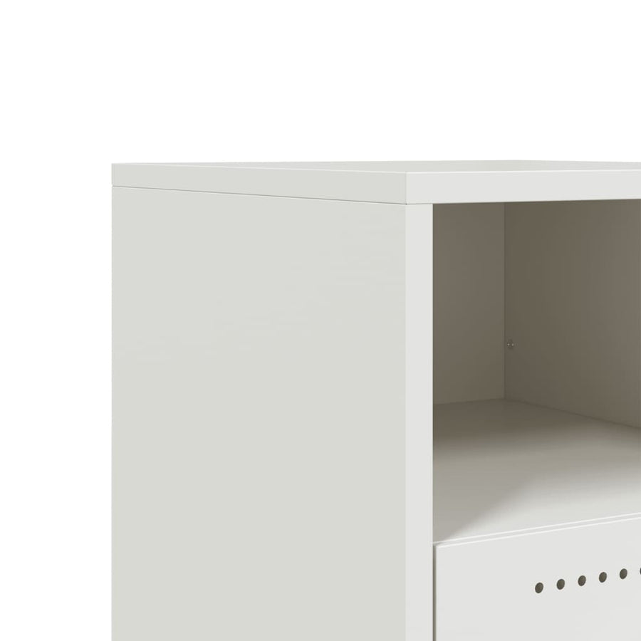 Nachtkastjes 2 st 36x39x43,5 cm staal wit