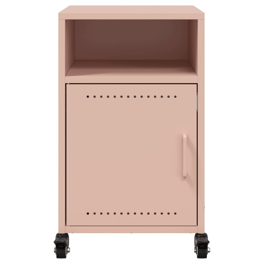 Nachtkastjes 2 st 36x39x59 cm staal roze