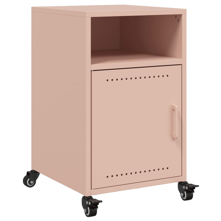 Nachtkastjes 2 st 36x39x59 cm staal roze