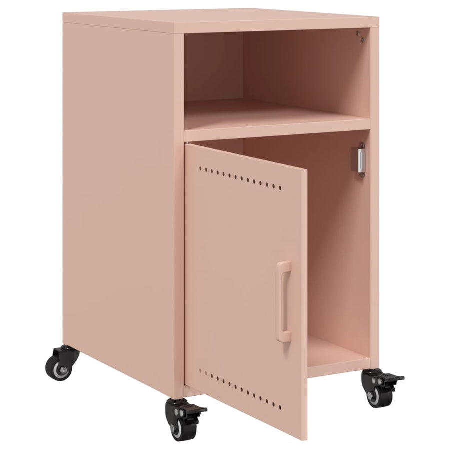 Nachtkastjes 2 st 36x39x59 cm staal roze