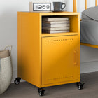 Bedside table 36x39x59 cm steel mustard yellow