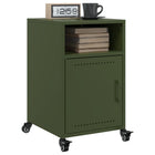 Bedside tables 2 pcs 36x39x59 cm steel olive green