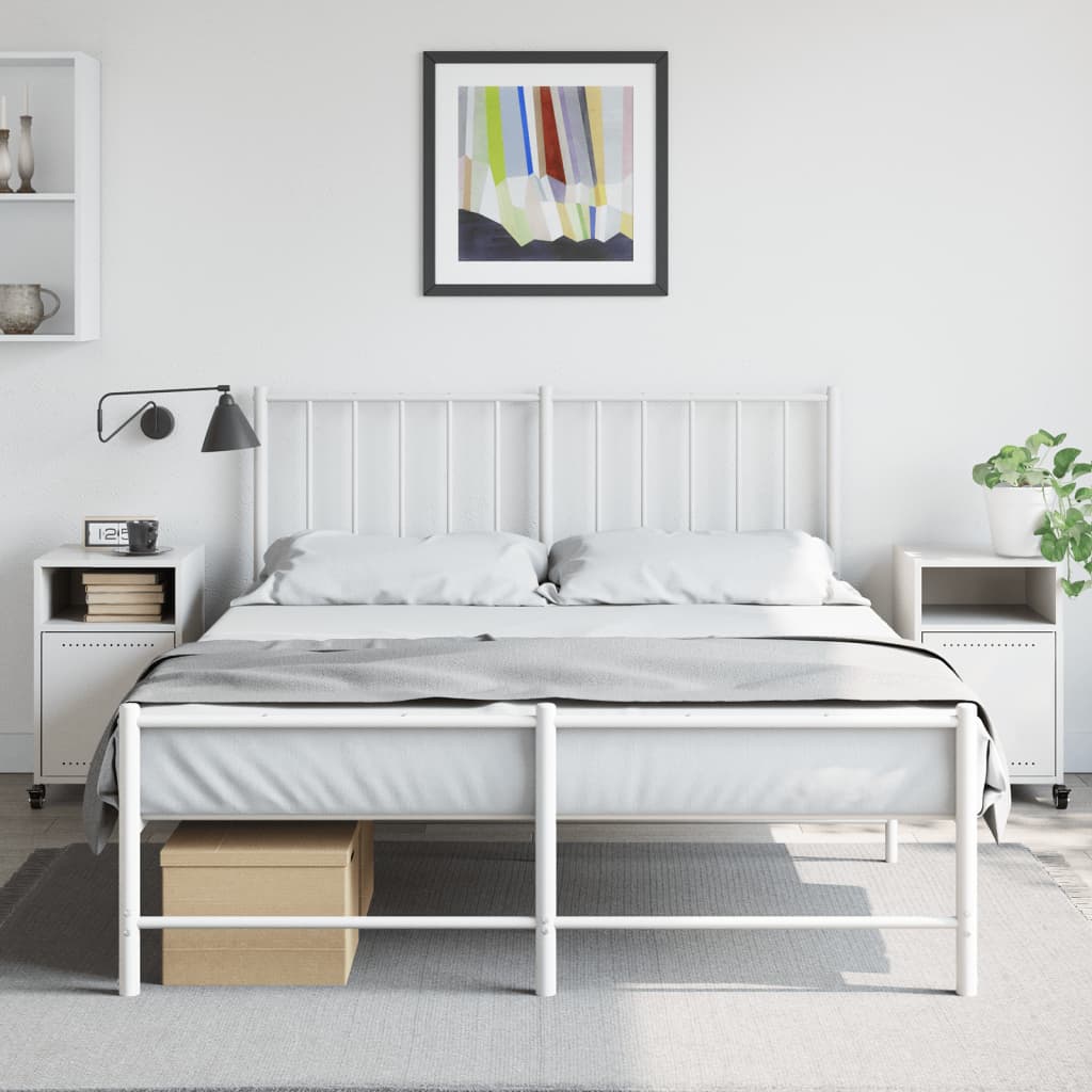 Nachtkastjes 2 st 36x39x59 cm staal wit