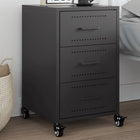 Nightstand 36x39x59 cm steel black