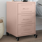 Bedside table 36x39x59 cm steel pink