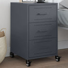 Bedside table 36x39x59 cm steel anthracite