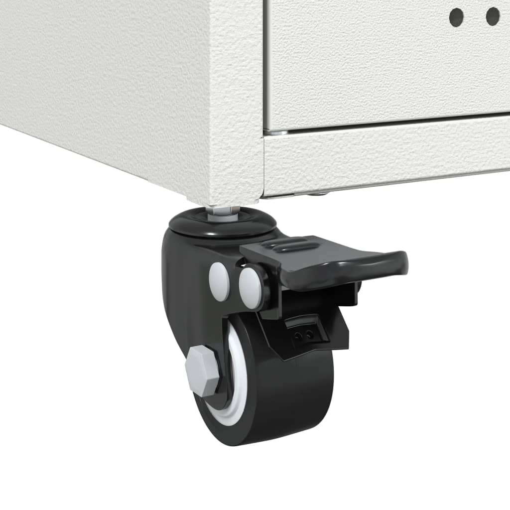 Nachtkastje 36x39x59 cm staal wit