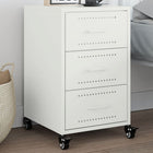 Nightstand 36x39x59 cm steel white