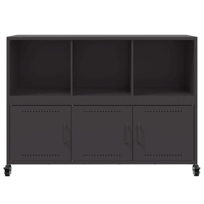 Dressoir 100,5x39x72 cm staal zwart