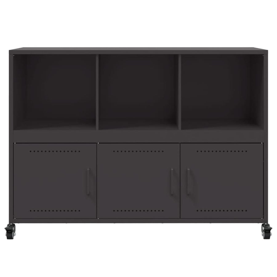 Dressoir 100,5x39x72 cm staal zwart