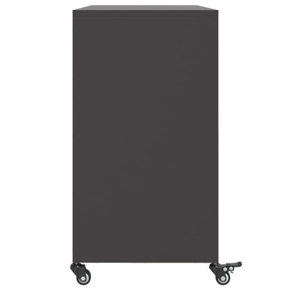 Dressoir 100,5x39x72 cm staal zwart