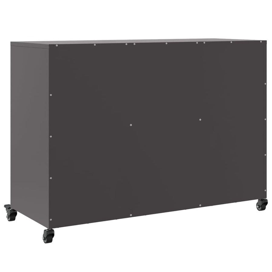 Dressoir 100,5x39x72 cm staal zwart