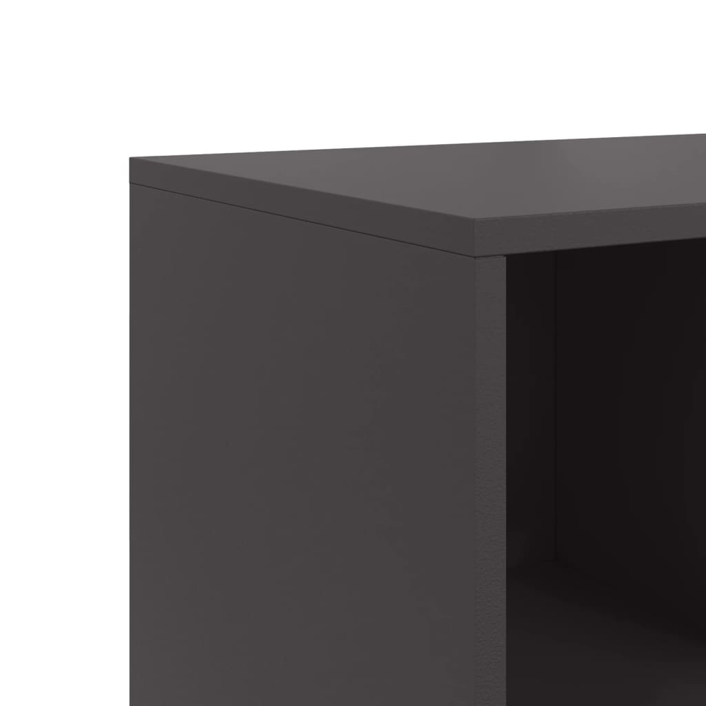 Dressoir 100,5x39x72 cm staal zwart