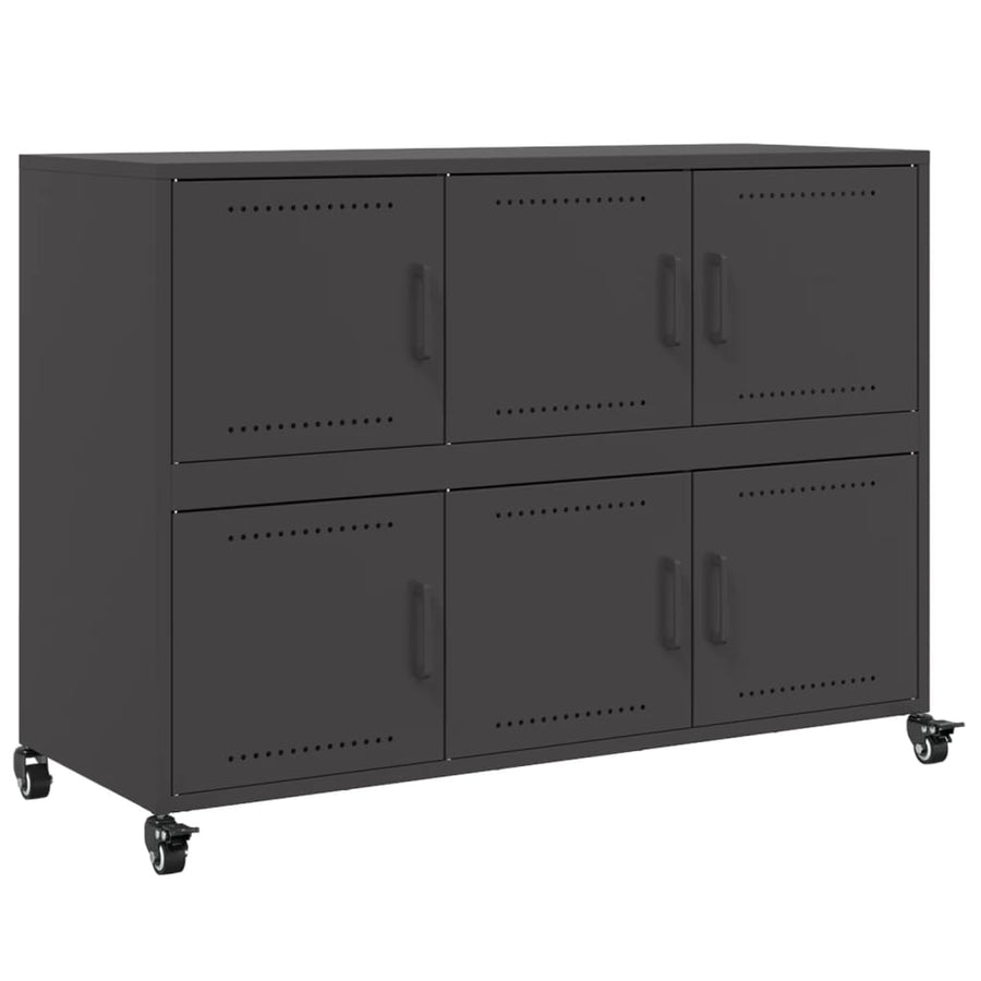 Dressoir 100,5X39X72 Cm Staal Zwart