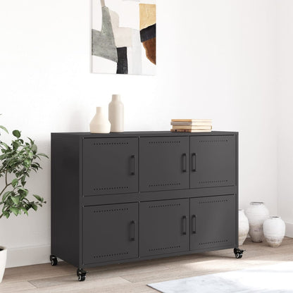 Dressoir 100,5X39X72 Cm Staal Zwart