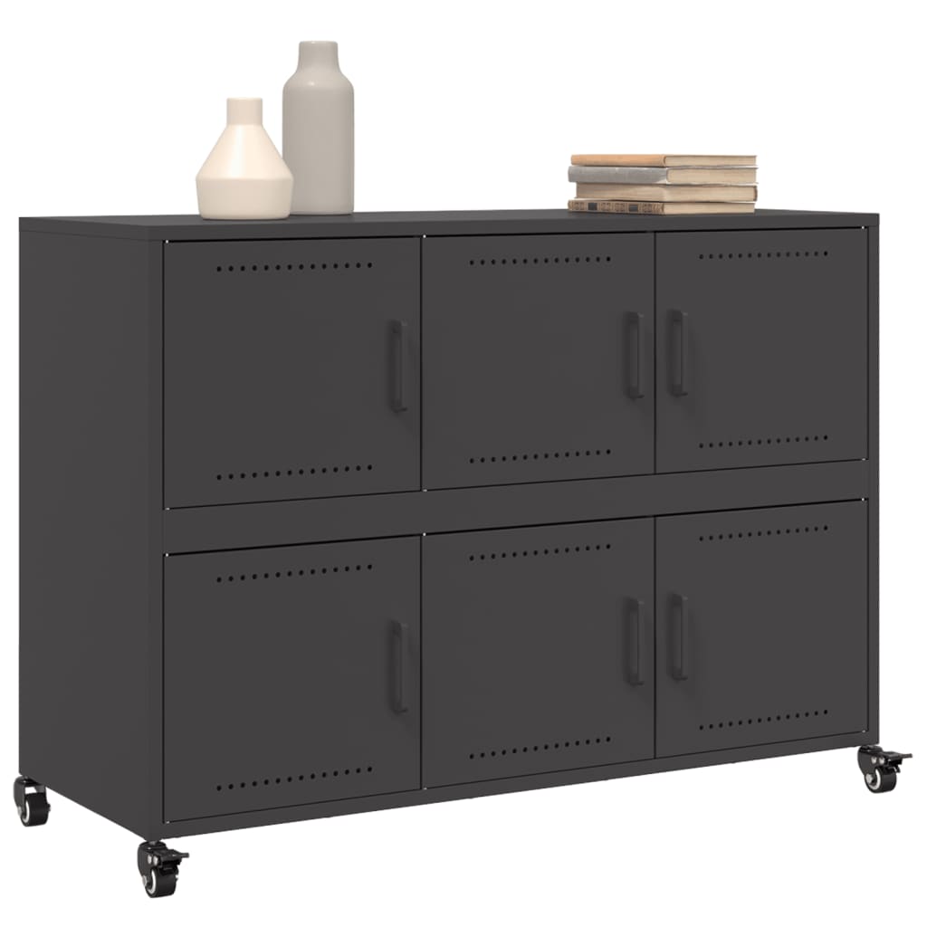 Dressoir 100,5X39X72 Cm Staal Zwart