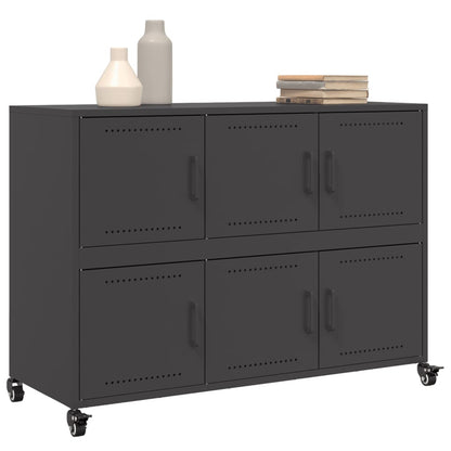 Dressoir 100,5X39X72 Cm Staal Zwart