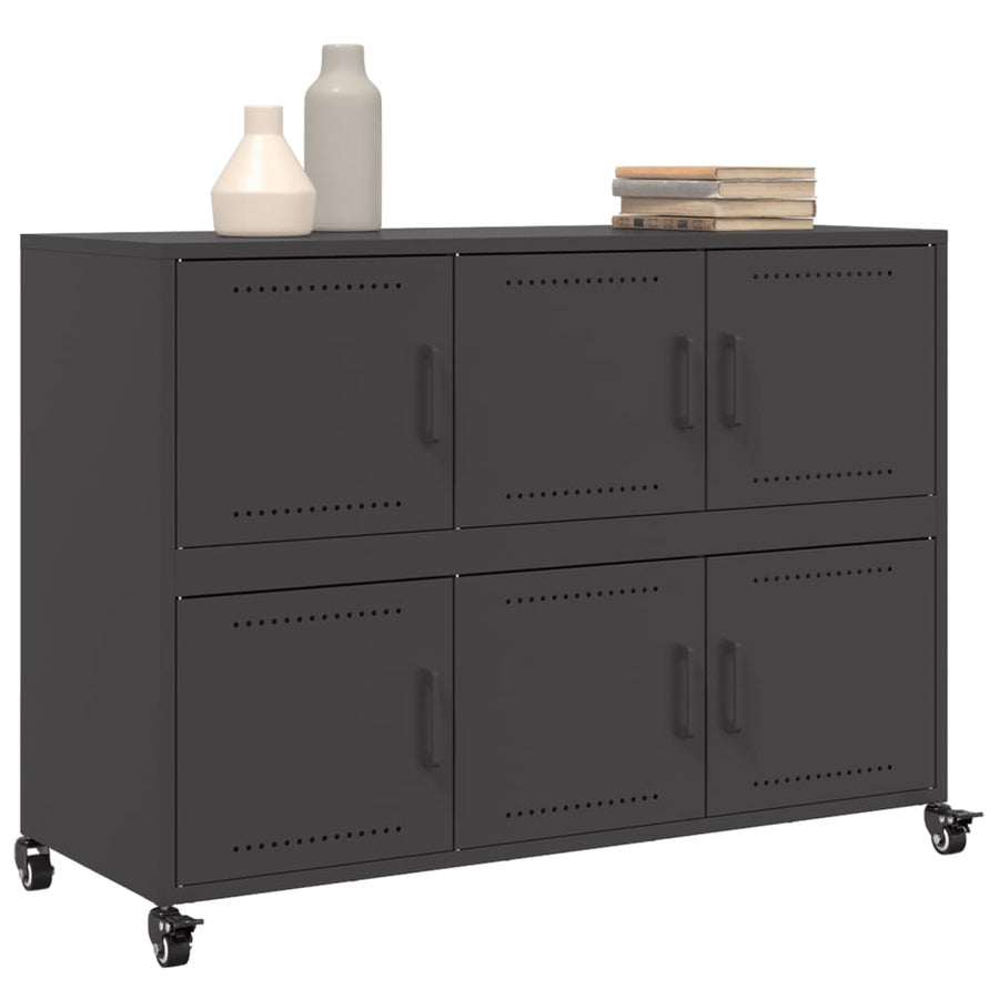 Dressoir 100,5X39X72 Cm Staal Zwart