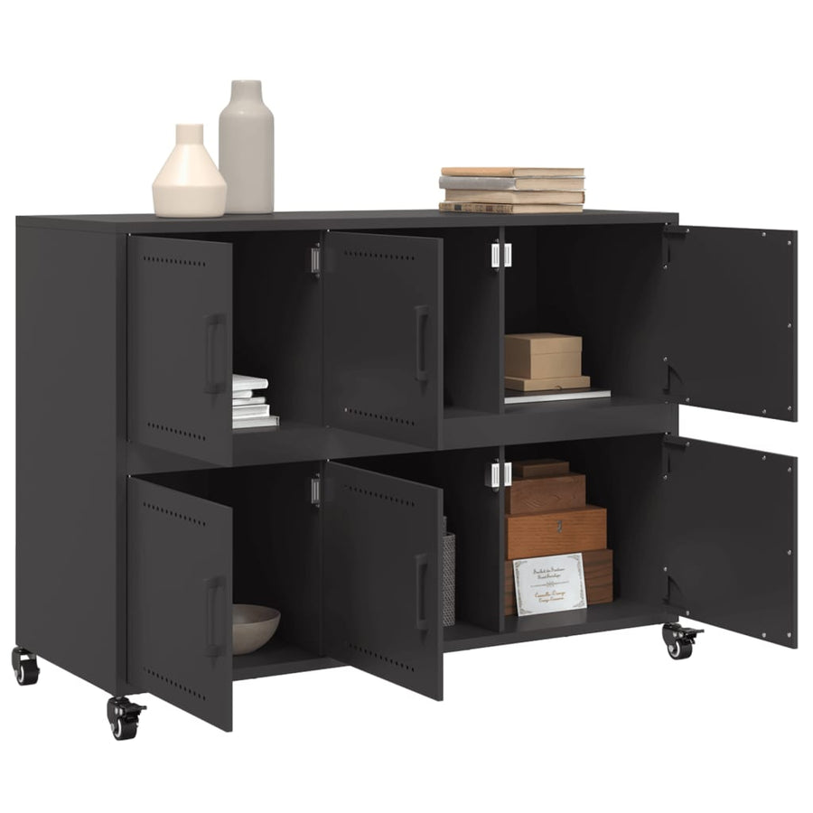 Dressoir 100,5X39X72 Cm Staal Zwart