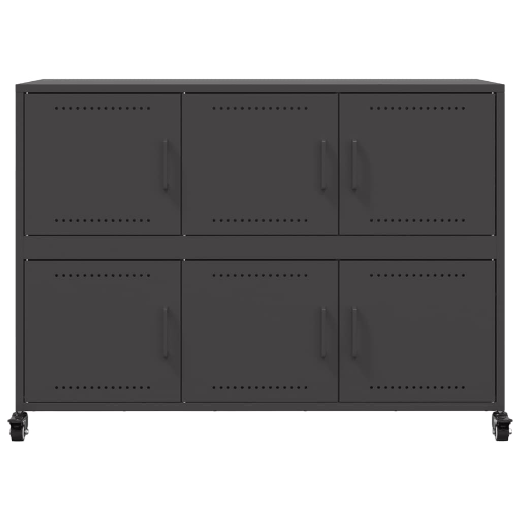Dressoir 100,5X39X72 Cm Staal Zwart