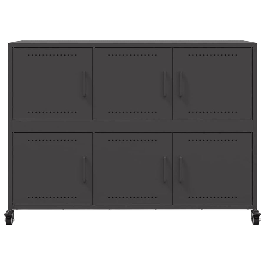 Dressoir 100,5X39X72 Cm Staal Zwart
