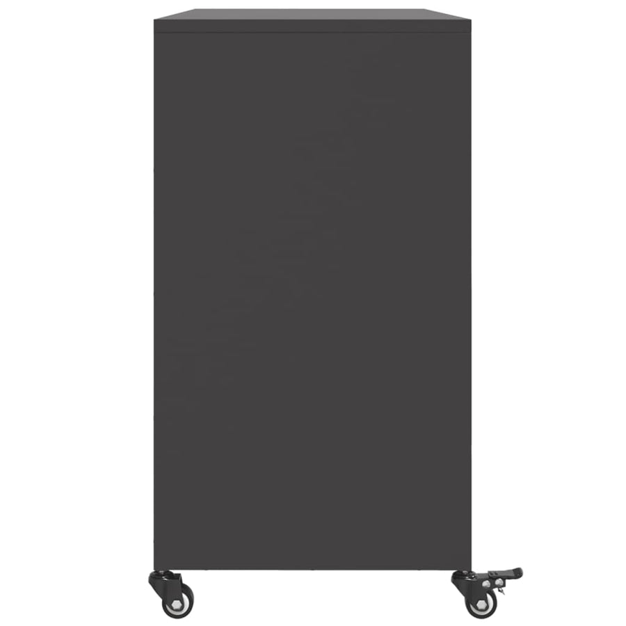 Dressoir 100,5X39X72 Cm Staal Zwart
