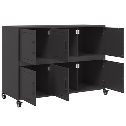 Dressoir 100,5X39X72 Cm Staal Zwart