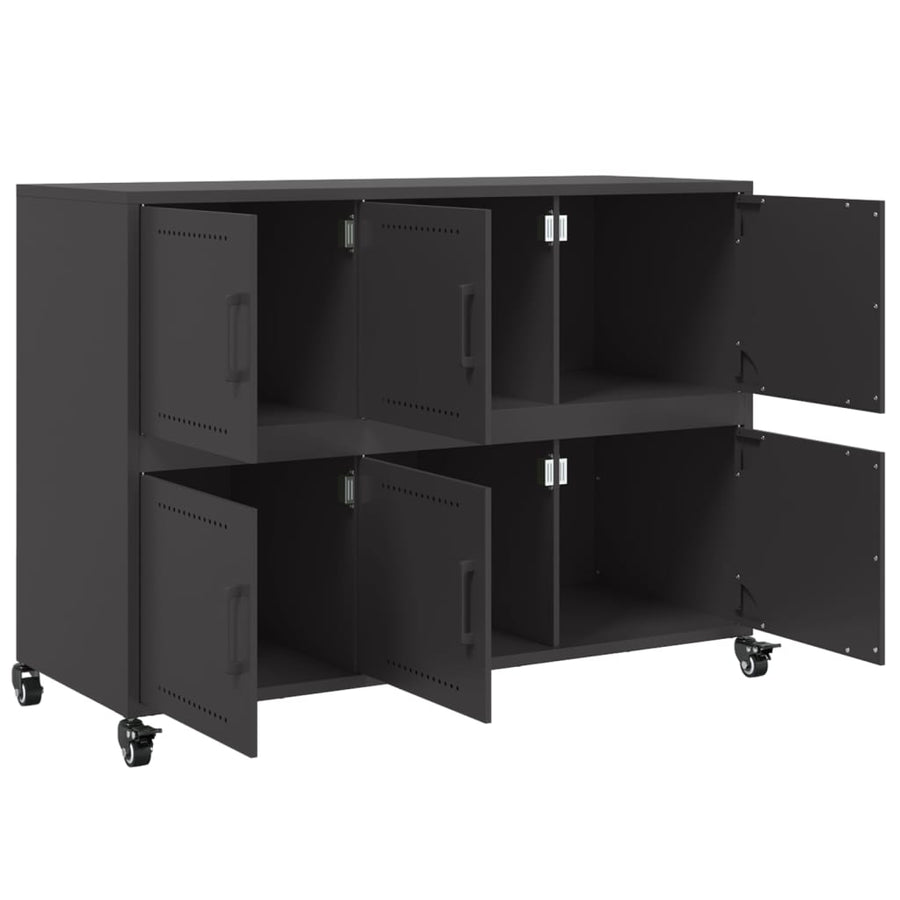 Dressoir 100,5X39X72 Cm Staal Zwart