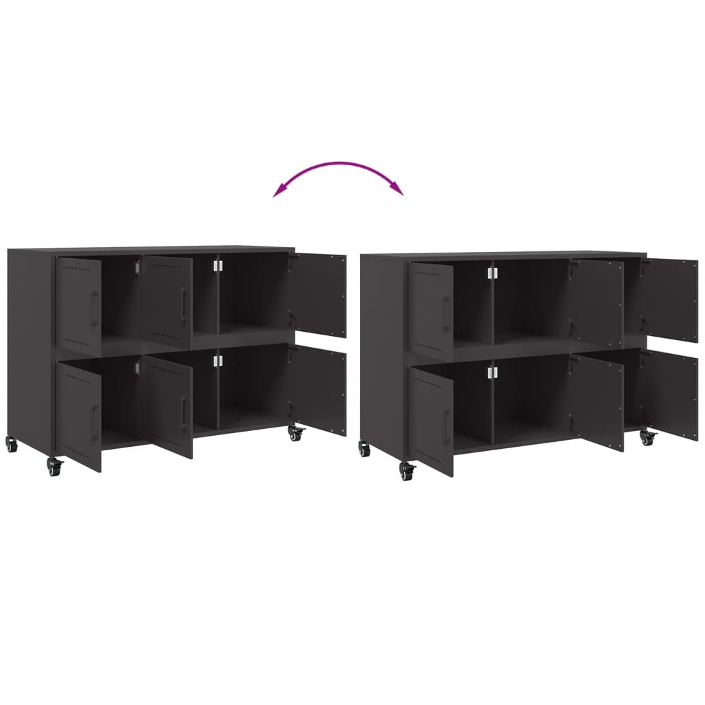 Dressoir 100,5X39X72 Cm Staal Zwart