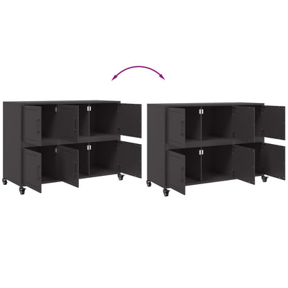 Dressoir 100,5X39X72 Cm Staal Zwart