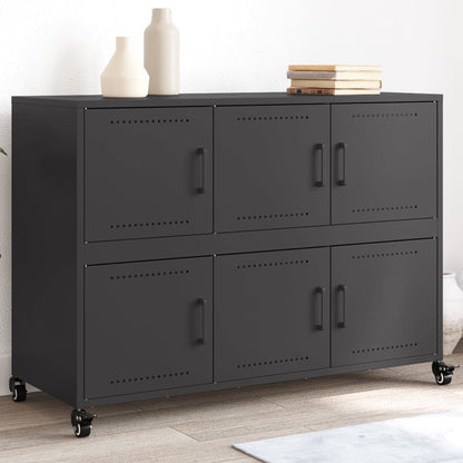 Dressoir 100,5X39X72 Cm Staal Zwart