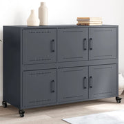 Dressoir 100,5x39x72 cm staal antraciet