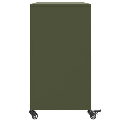 Dressoir 100,5X39X72 Cm Staal Olijf Groen