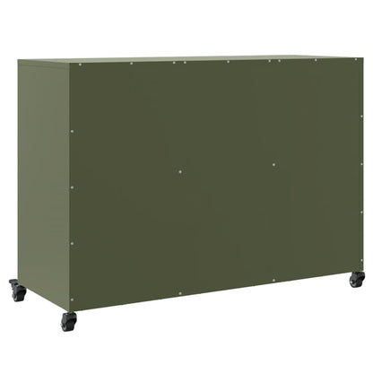 Dressoir 100,5X39X72 Cm Staal Olijf Groen