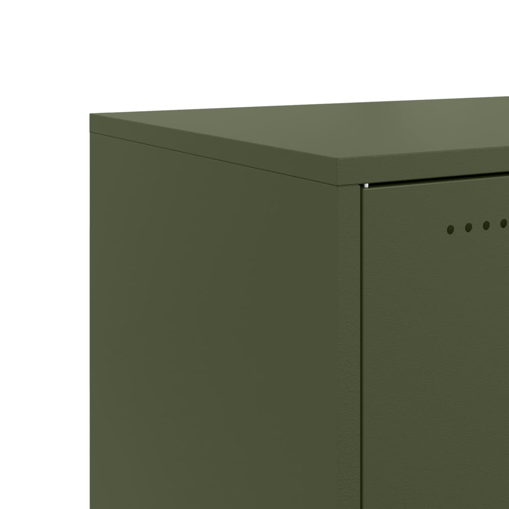 Dressoir 100,5X39X72 Cm Staal Olijf Groen