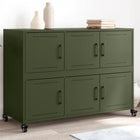 Dressoir 100,5x39x72 cm staal olijf groen