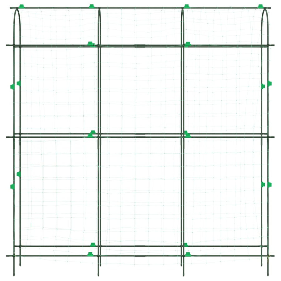Plantenklimrek U-vorm 181x31x182,5 cm staal