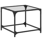 Salontafel 50x50x40 cm glas staal