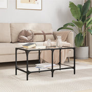 Salontafel 78,5x40x40 cm glas staal