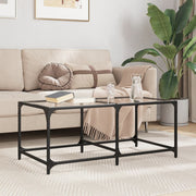 Salontafel 98,5x50x40 cm glas staal