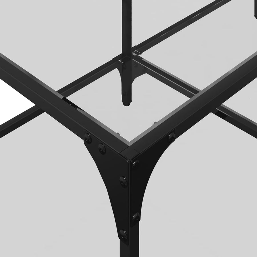 Salontafel met transparant glazen blad 98,5x50x40 cm staal