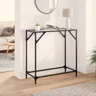 Console table with transparent glass top 80x35x81 cm steel